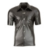 Svenjoyment Chemise LEO imitation Cuir Noir